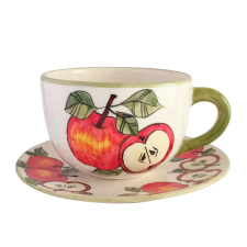 Bögremanufaktúra Almás jumbó bögre és reggeliző tányér bögrék, csészék