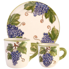 Bögremanufaktúra Szőlős reggeliző szett bögrék, csészék