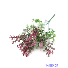  Bogyós műzöld díszítő csokor 34cm - Mályva dekorációs kellék