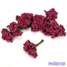  Bogyós rezgős mini csokor 9cm - Magenta dekorációs kellék