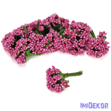  Bogyós rezgős mini csokor 9cm - Sötét Rózsaszín dekorációs kellék