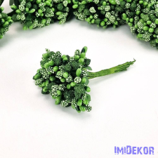  Bogyós rezgős mini csokor 9cm - Zöld dekoráció