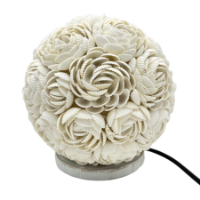 Boho Kagyló Lámpa - Gömbölyű - 15cm világítás