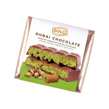 Bolci Dubai táblás tejcsokoládé pisztáciás töltelékkel - 100 g csokoládé és édesség