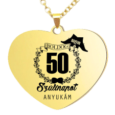 Boldog 50. szülinapot Anyukám (tetszőleges évszámmal) medál lánccal vagy kulcstartóval kulcstartó