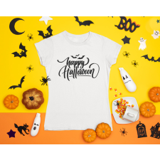  Boldog Halloween-t fehér póló egyedi ajándék