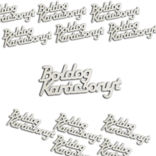 Boldog karácsonyt felirat fehér 7cm 12db/cs dekorációs kellék