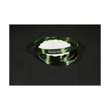  Boldog Karácsonyt felirattal szatén szalag 12mmx20m sötét zöld szalag, masni