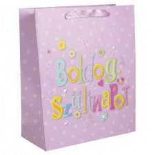 Boldog születésnapot ajándéktasak - 32x26 cm - rózsaszín ajándéktasak