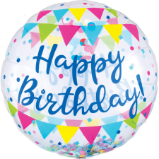 Boldog születésnapot Confetti Happy Birthday Gömb Fólia lufi party kellék
