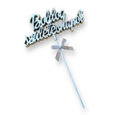  Boldog Születésnapot ezüst színű tortabeszúró,tortadísz sütés és főzés