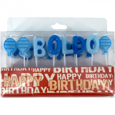 Boldog születésnapot gyertyaszett - fiús party kellék
