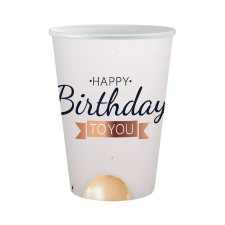 Boldog születésnapot Happy Birthday Balloon papír pohár 6 db-os 250 ml party kellék