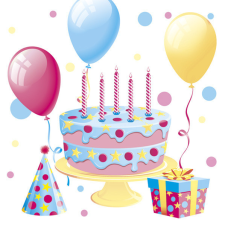 Boldog születésnapot Happy Birthday Cake with Balloons szalvéta 20 db-os 33x33 cm party kellék
