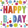 Boldog születésnapot Happy Birthday Dots szalvéta 20 db-os 33x33 cm