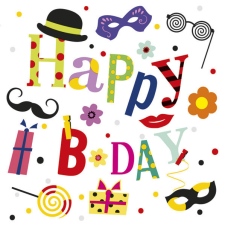 Boldog születésnapot Happy Birthday Funny szalvéta 20 db-os 33x33 cm party kellék