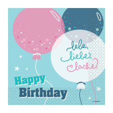 Boldog születésnapot Happy Birthday Lebe, Liebe, Lache szalvéta 16 db-os 33x33 cm party kellék