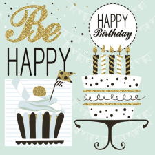 Boldog születésnapot Happy Birthday Mint szalvéta 20 db-os 33x33 cm party kellék