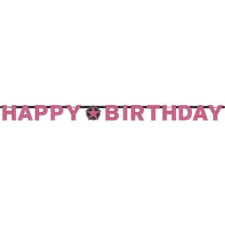 Boldog születésnapot Happy Birthday Pink felirat 213 cm party kellék