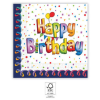 Boldog születésnapot Multicolor Happy Birthday szalvéta 20 db-os 33x33 cm FSC