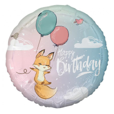 Boldog születésnapot Róka Happy Birthday Fox fólia lufi 36 cm party kellék