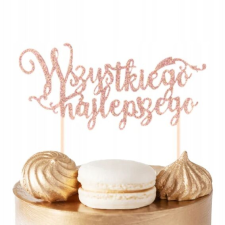 BOLDOG SZÜLETÉSNAPOT TORTA TOPPER RÓZSA ARANY CSILLOGÁS SZÜLETÉSNAPI PARTY party kellék