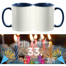  Boldog Születésnapot X, kétoldalas fényképes bögre - 1 db bögrék, csészék