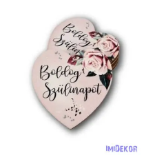  Boldog Szülinapot duci szív 5 cm - Púder dekorációs kellék