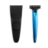  Bolin Webb borotvakészlet, R1 Blue 3000, vízálló tokkal, kompatibilis a Gillette Mach 3 pengével, ergonomikus nyéllel, prémium dizájnnal, sima borotválkozással, világoskék