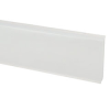 Bolta habosított 8 cm-es parkettaszegélyléc (250 cm) gumi szegélyes, vízálló - fehér, szemcsés felület