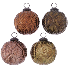 Boltze Home Lafenjo gömbdísz 10 cm színes négy kivitelben karácsonyfadísz