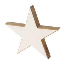 Boltze Stardust dekoráció 25 cm x 25 cm x 4 cm fehér karácsonyi dekoráció