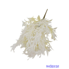  Bolyhos műzöld csokor 32cm 3355 - Fehér dekorációs kellék