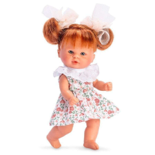 Bomboncin baba fehér galléros ruhával 20cm baba