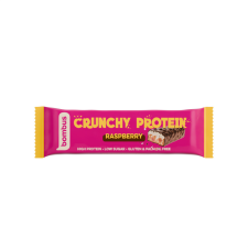Bombus crunchy proteinszelet tejcsokoládéval málna ízzel és édesítőszerrel 50 g reform élelmiszer