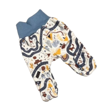 Bomer Pamut bébi nadrág - Fehér/Kék Tesz-Vesz 56 babanadrág