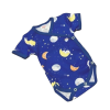 Bomer Réklis Rövid Ujjú Pamut Body - Sötét Kék Cicás - 62