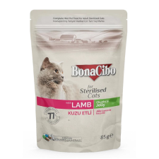 BonaCibo Bonacibo Pouch - Wet Adult Cat Food - Sterilised - Lamb 85 g macskaeledel