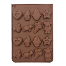Bonbon forma, szilikon, különböző figurák, 14,5×20,5 cm sütés és főzés