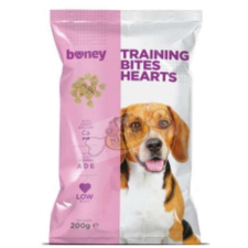 Boney Training Bites Hearts - Szívecske alakú jutalomfalatkák kutyáknak 200 g jutalomfalat kutyáknak