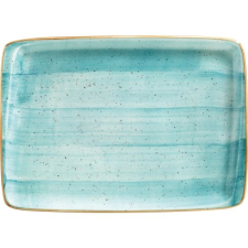 BONNA Téglalap alakú tányér, Bonna Aura Aqua 36x25 cm tányér és evőeszköz