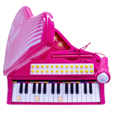 BONTEMPI Elektromos zongora mikrofonnal és zsámollyal , pink (103072) játékhangszer
