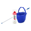 Bonus Felmosó szett-vödör KÉK 11L csavaró kosár, felmosó nyél 120cm CottonMop 160gr