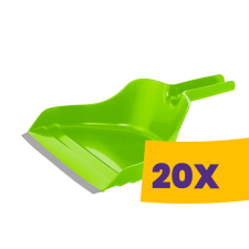 Bonus Handrix kézi szemeteslapát gumiéllel Zöld (Karton - 20 db) takarító és háztartási eszköz