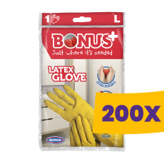 Bonus háztartási gumikesztyű (Karton - 200 pár)