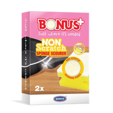  Bonus+ Karcmentes mosogatószivacs 2db/csg (32csg/karton) tisztító- és takarítószer, higiénia