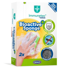 Bonus Mosogatószivacs BONUS Bioactive formázott 9,5x7,1x4,5cm 2 db/csomag tisztító- és takarítószer, higiénia