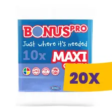 Bonus PRO MAXI univerzális törlőkendő 38x40cm Kék 10db (Karton - 20 csomag) takarító és háztartási eszköz