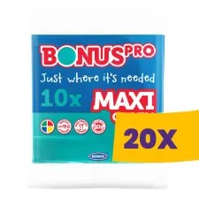 Bonus PRO MAXI univerzális törlőkendő 38x40cm Zöld 10db (Karton - 20 csomag) takarító és háztartási eszköz