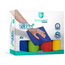 Bonus Törlőkendő, mikroszálas, 4 db, BONUS MicroCLEAN Plus Immunetec (KHT776) tisztító- és takarítószer, higiénia